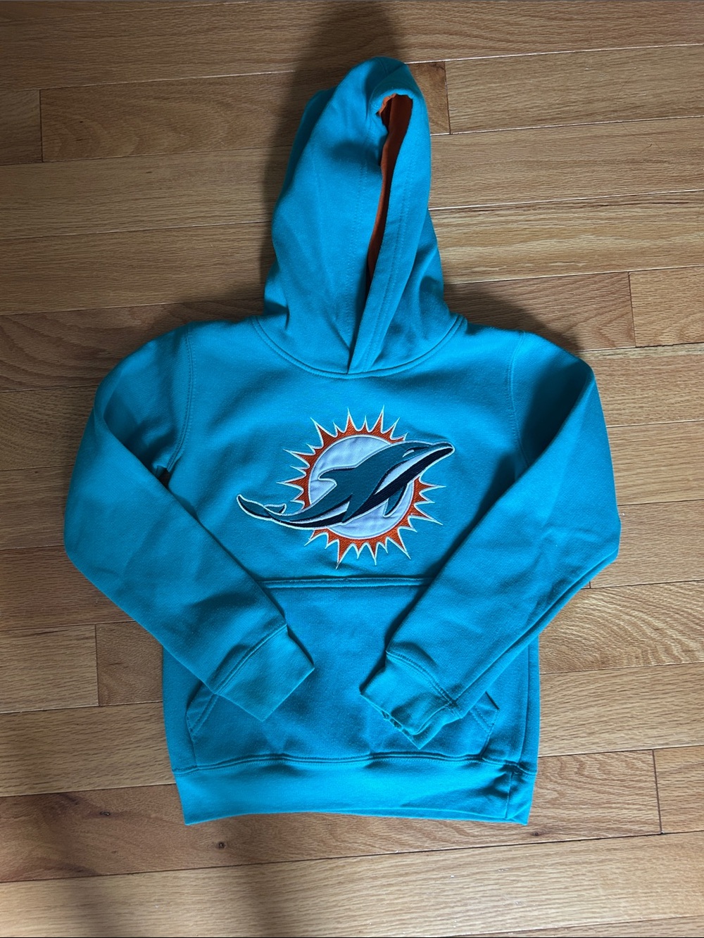 NFL Teal and Orange Youth Hoodie with Team Apparel Tag
